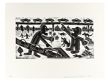 MOCK, RICHARD. [Mockofthetimes: 60 Linocuts Appearing in the Op-Ed Pages of The New York Times].